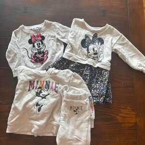 GAP Kids Minnie Mouse Sweaters in Gray and Pink